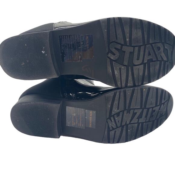 Stuart Weitzman Girls Fifty Fifty Classic Knee High Boot Size 5 Side Zip Patent - Picture 8 of 10